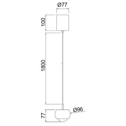 Suspension ROLLER monte et baisse Café D 9.6 Mantra 8408