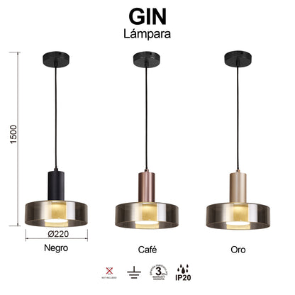 Lampe GIN cuivre rose pm Mantra 8428
