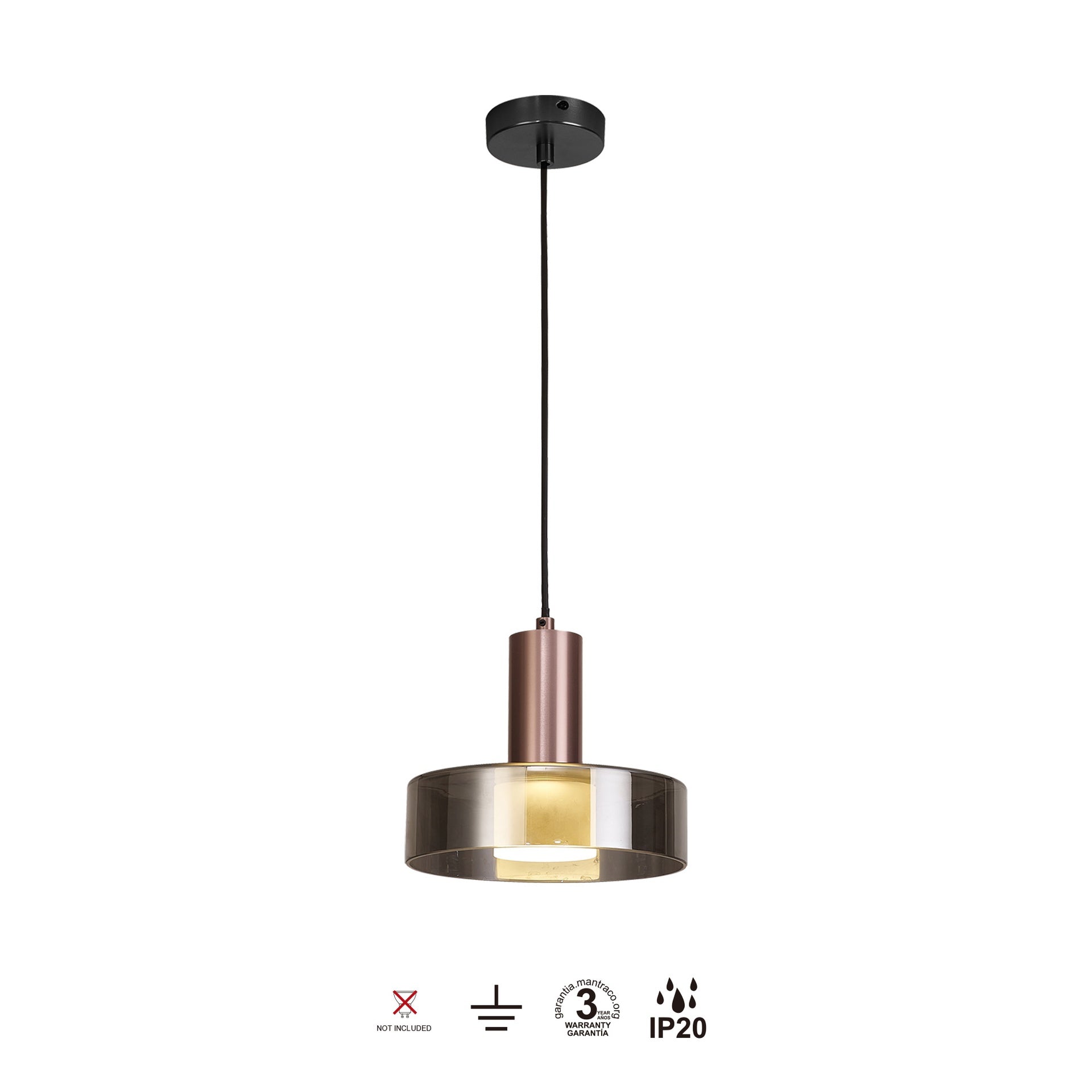 Suspension GIN cuivre rose Mantra 8430