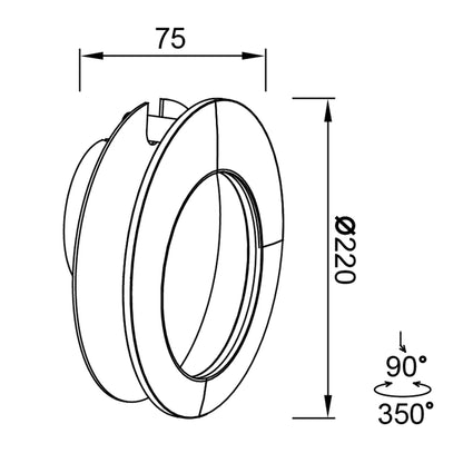 Applique led TORONTO blanche D22 Mantra 8461