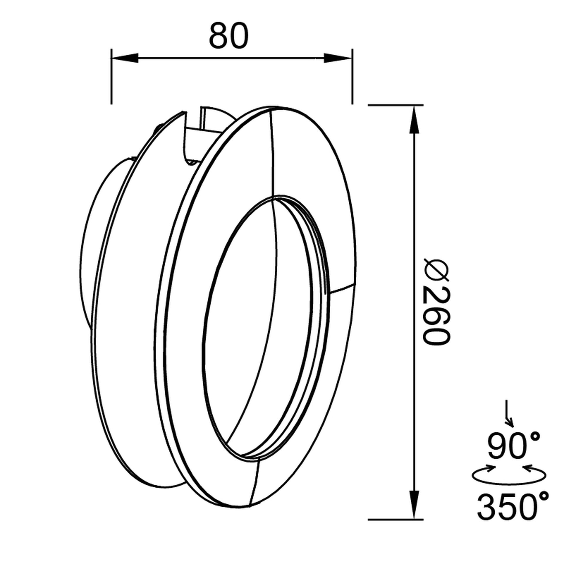 Applique led TORONTO blanche D26 Mantra 8463