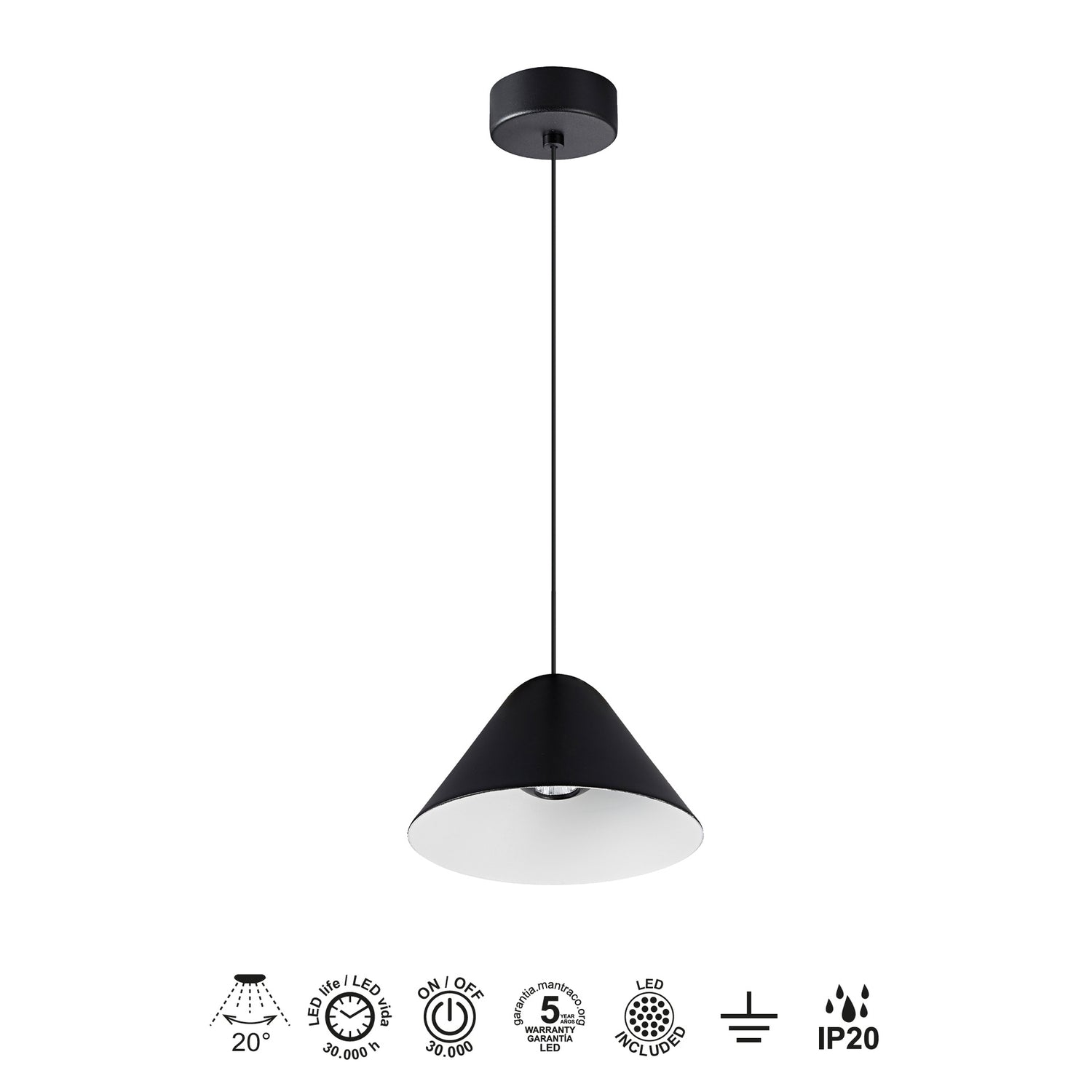 Suspension GRUISSAN noir Mantra 8466