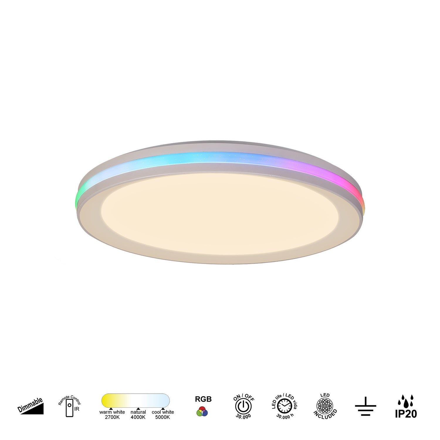 Plafonnier GAMER blanc Mantra 8484