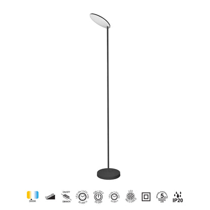 Lampadaire NASSAU noir HT182 Mantra 8511