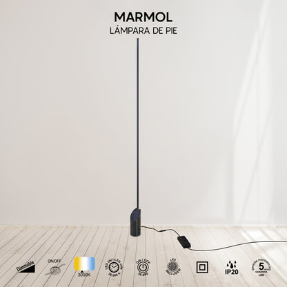 Lampadaire MARMOL noir Mantra 8513