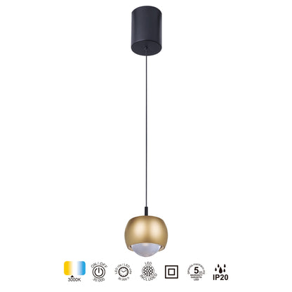 Suspension ROLLER monte et baisse dorée D 9.6 Mantra 8541