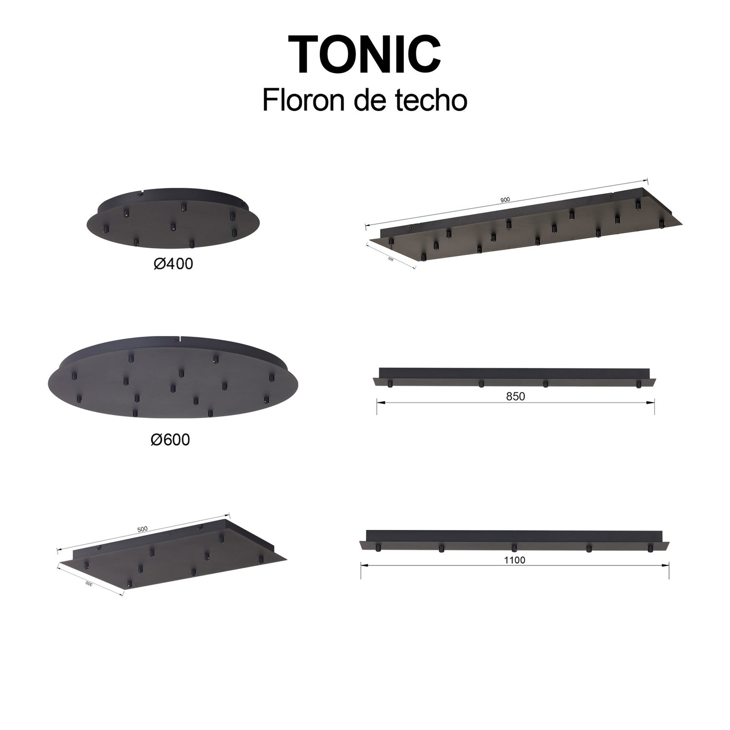 Réglette 4 lumières pour suspensions TONIC Mantra 8543