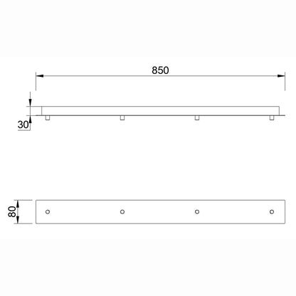 Réglette 4 lumières pour suspensions TONIC Mantra 8543