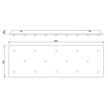 Plateau rectangulaire 14 lumières pour suspensions TONIC Mantra 8544