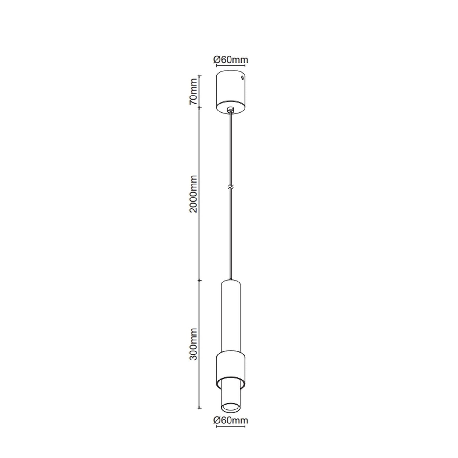 Suspension CLIFTON noir et or Mantra 8565