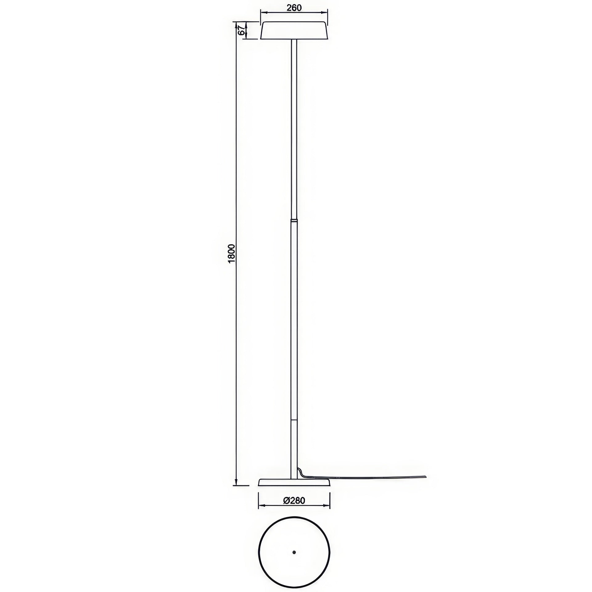 Lampadaire NOA II Noir D28 Mantra 8567
