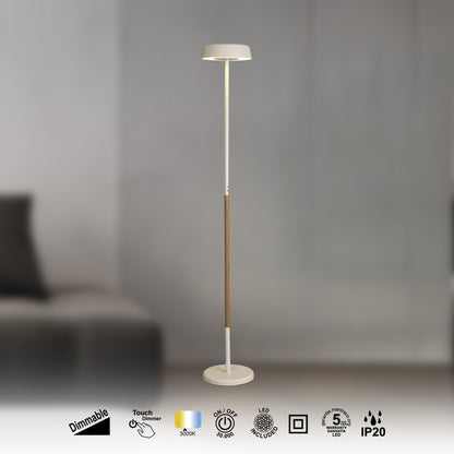 Lampadaire NOA II Blanc/Bois D28 Mantra 8568