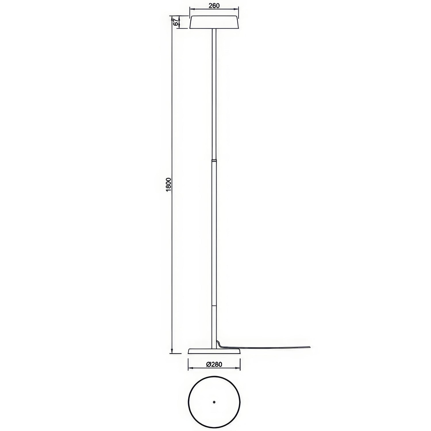Lampadaire NOA II Blanc/Bois D28 Mantra 8568