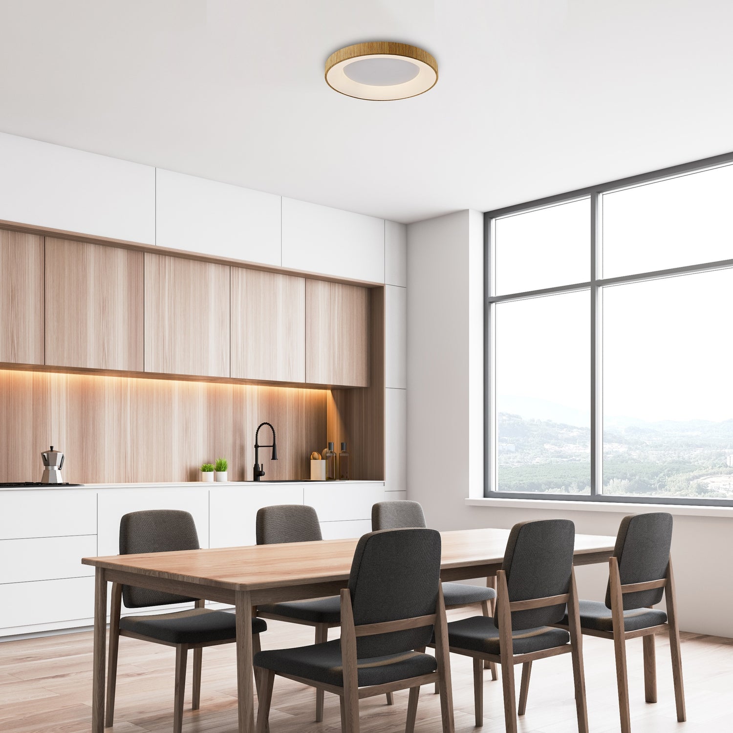 Plafonnier NISEKO aspect bois D50 Mantra 8587