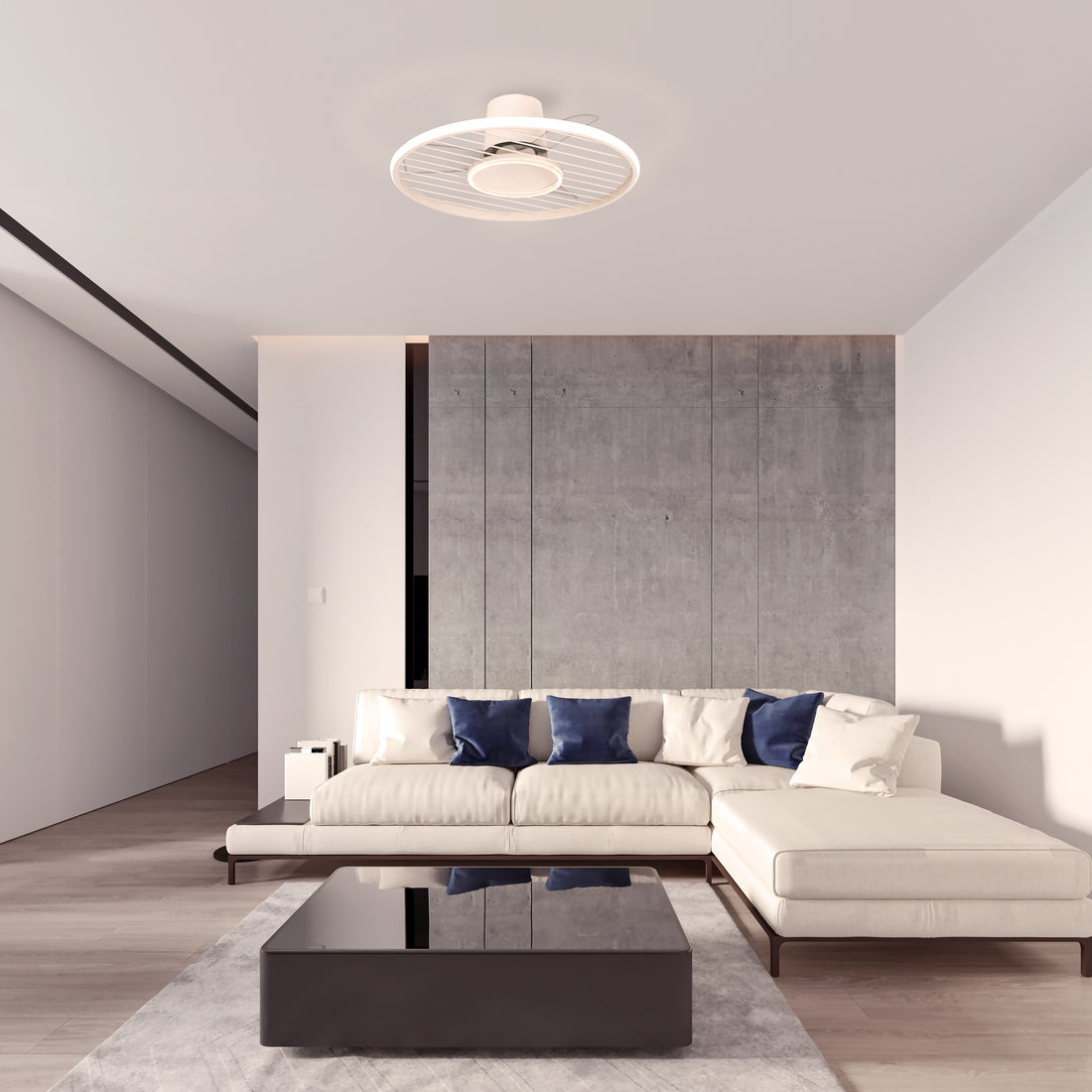 Plafonnier ventilateur Soho blanc Mantra 8720