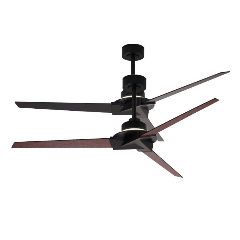 Plafonnier ventilateur Brisa mini noir et bois