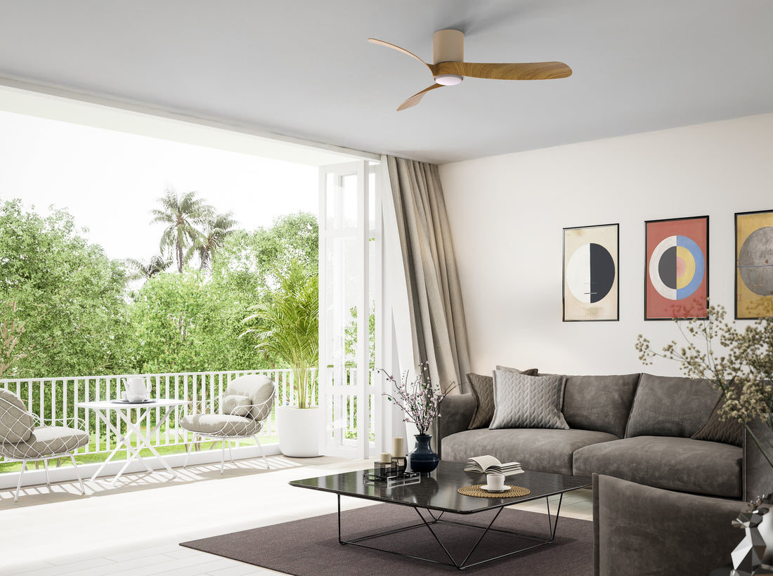 Plafonnier ventilateur Nemo blanc/bois S Mantra 9051 DISPONIBLE OCTOBRE
