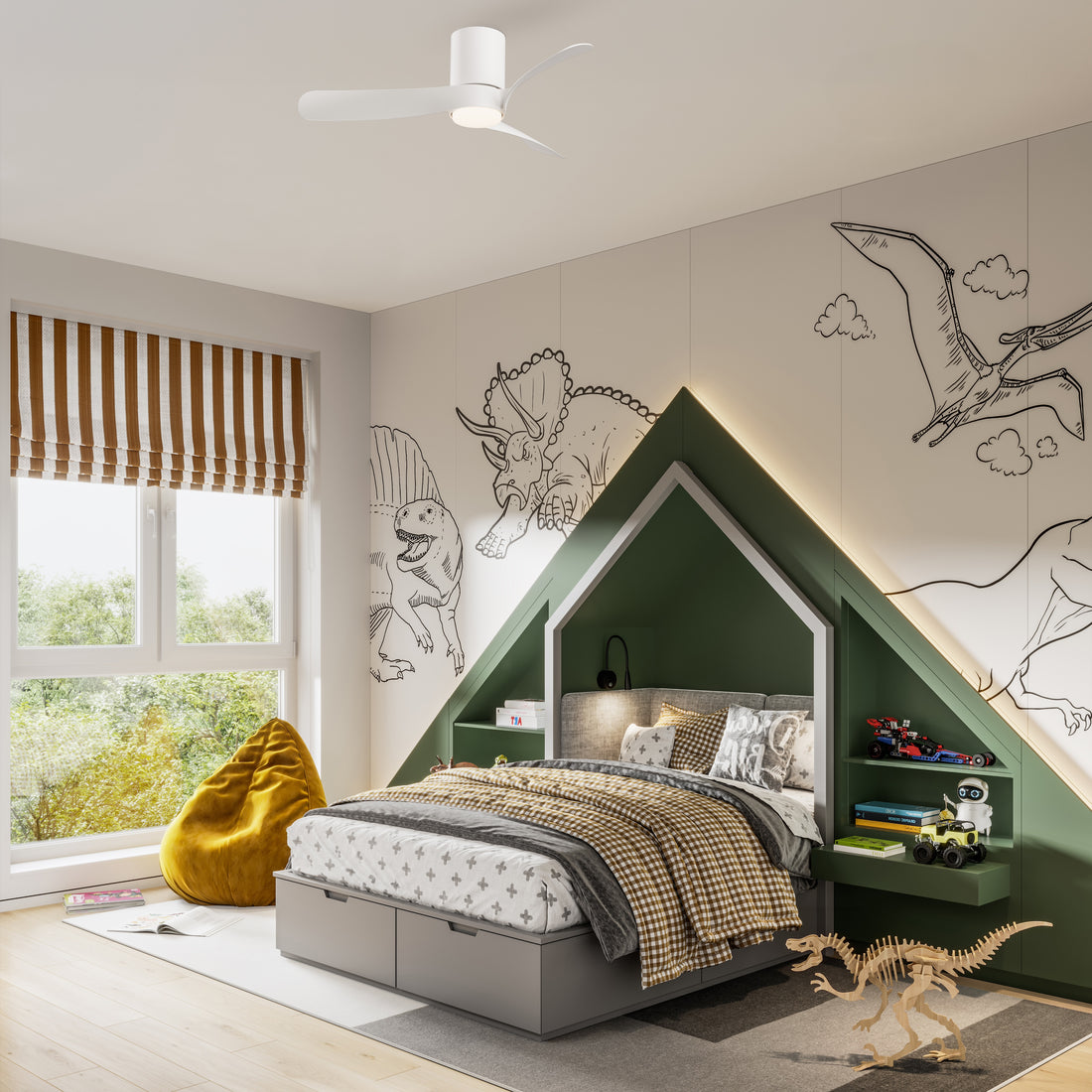 Plafonnier ventilateur Nemo blanc S Mantra 9049 DISPONIBLE OCTOBRE