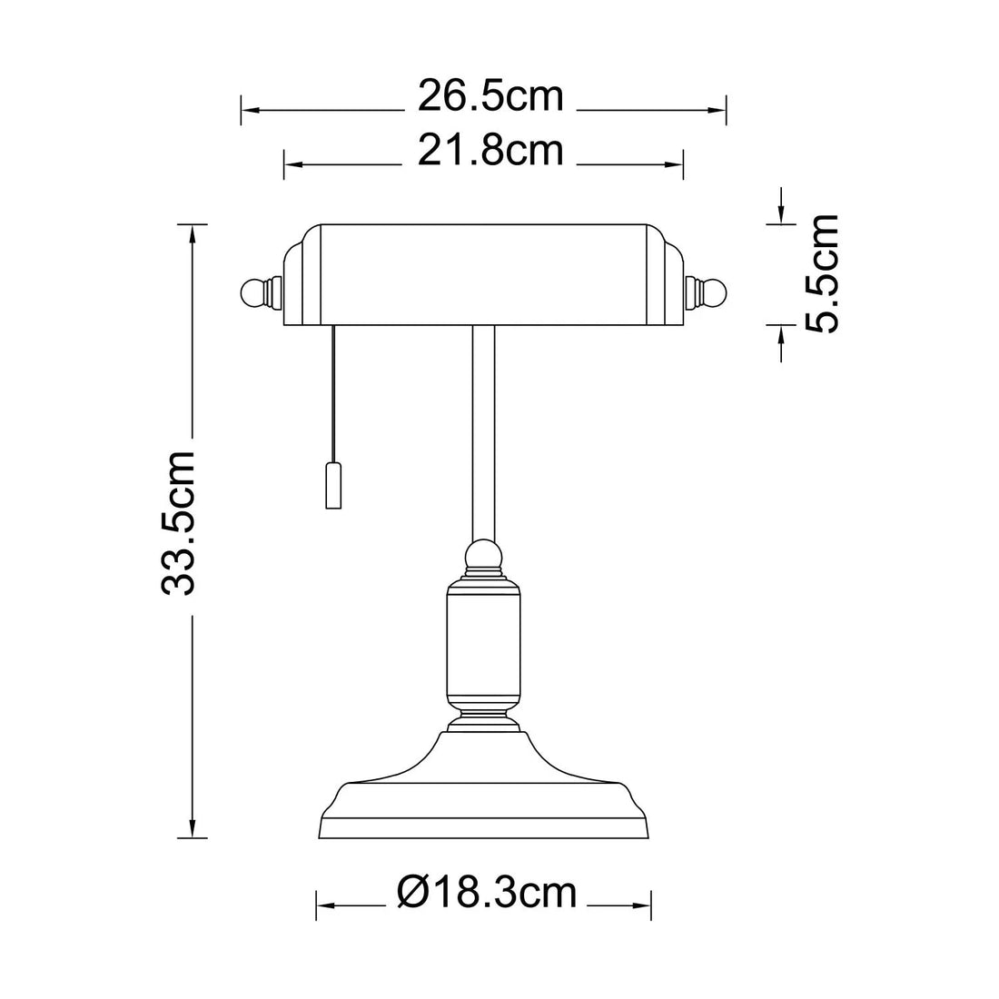 Lampe banquier WINSTON LOVA 9061