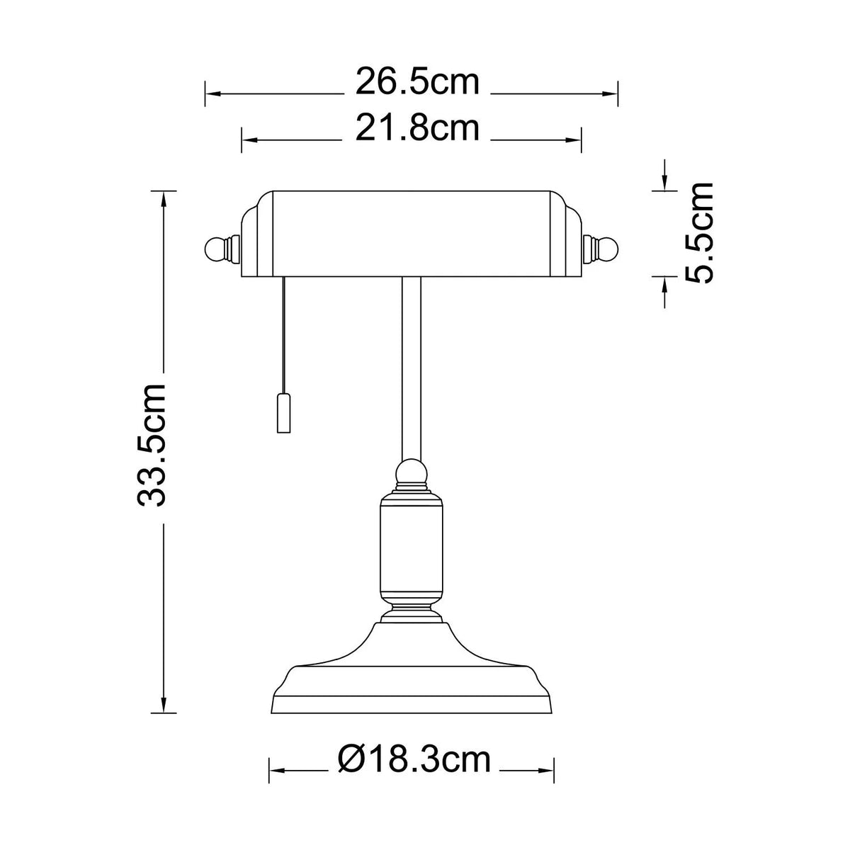 Lampe banquier WINSTON LOVA 9061