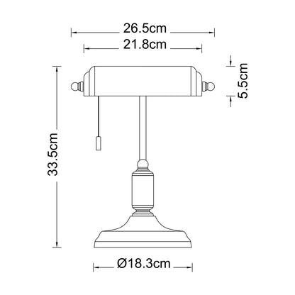 Lampe banquier WINSTON LOVA 9061