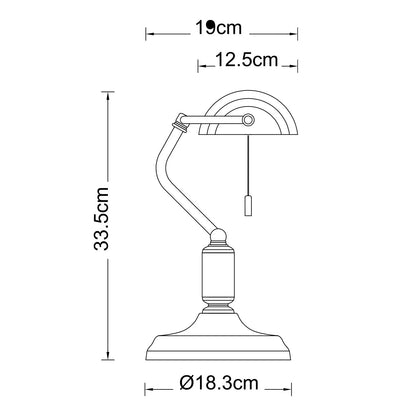 Lampe banquier WINSTON LOVA 9061