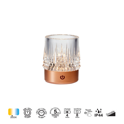 Lampe rechargeable LAX rose or IP44 Mantra 9085