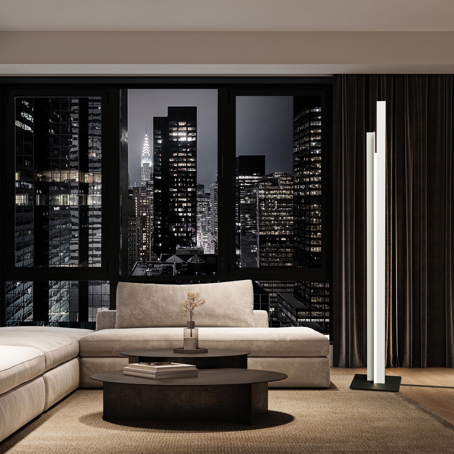 Lampadaire Manhattan blanc Mantra 9188 DISPONIBLE MAI