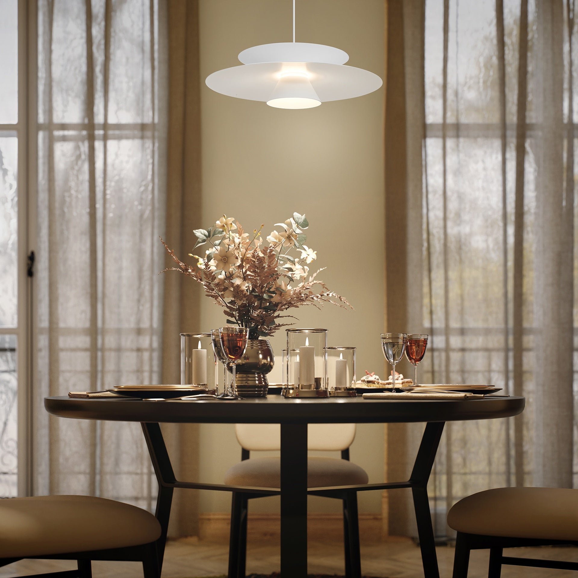 Suspension ESTRELLA blanche Mantra 9437