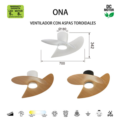 Plafonnier ventilateur ONA Mantra 9470