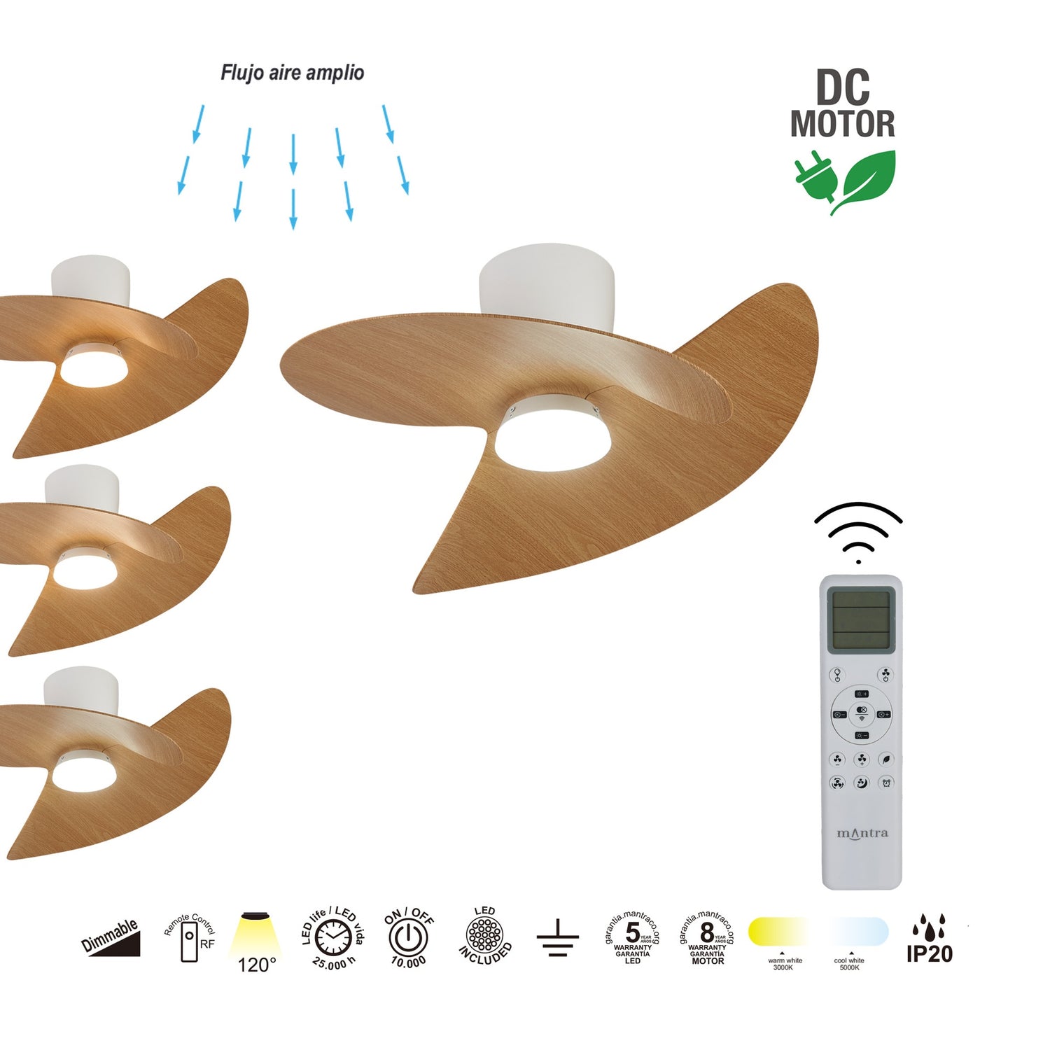 Plafonnier ventilateur ONA Mantra 9470