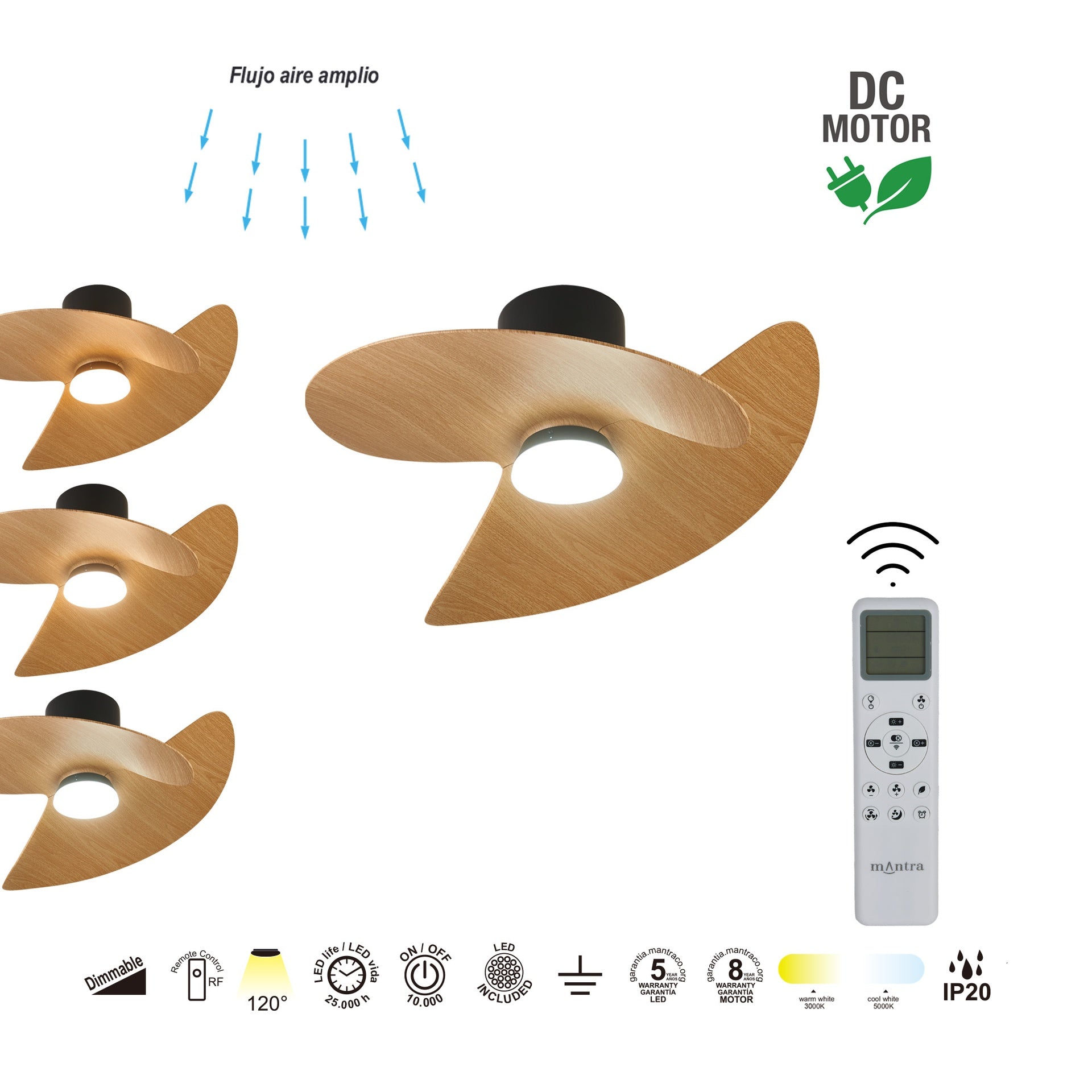 Plafonnier ventilateur ONA Mantra 9471