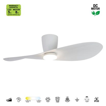 Plafonnier ventilateur SURFER  blanc Mantra 9474