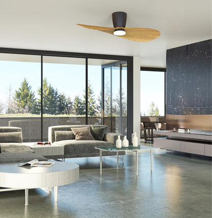 Plafonnier ventilateur SURFER bois et noir Mantra 9476