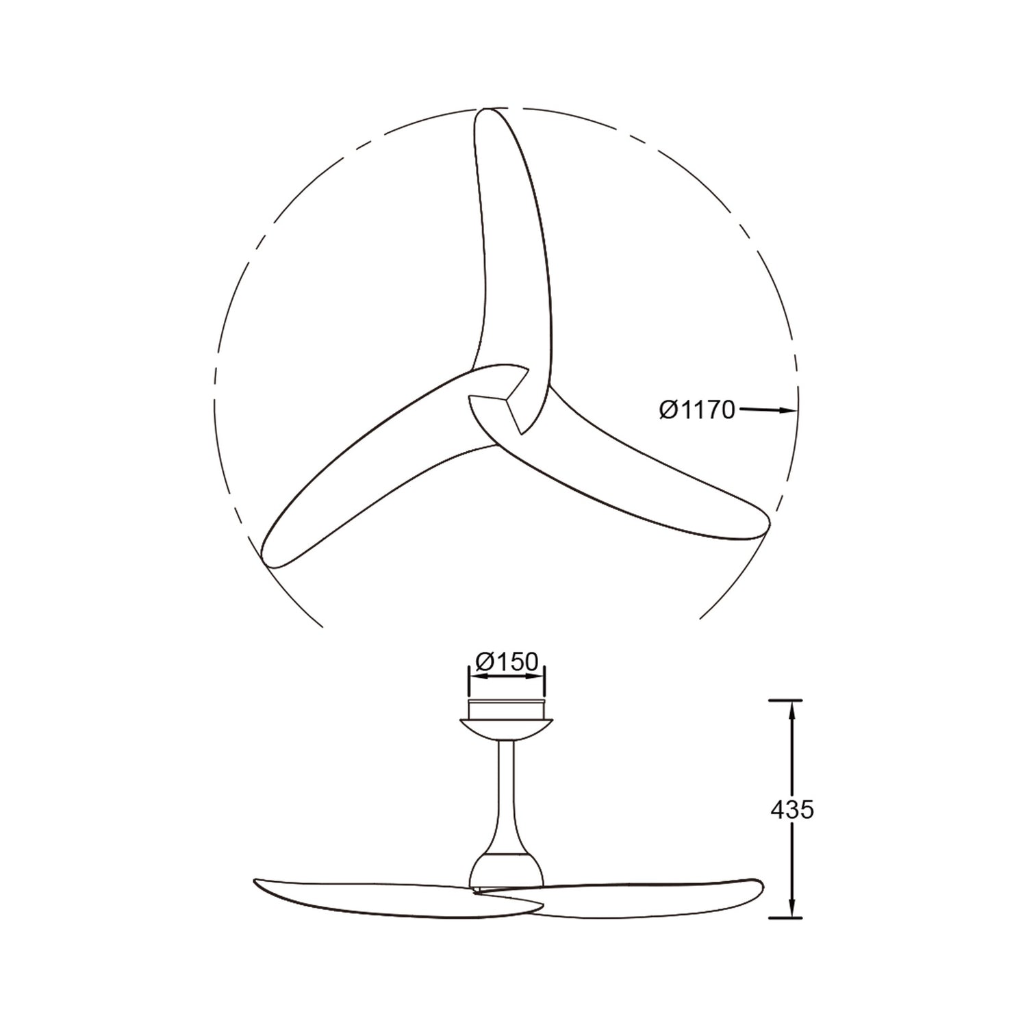 Plafonnier ventilateur IPANEMA blanc et aspect bois Mantra 9490