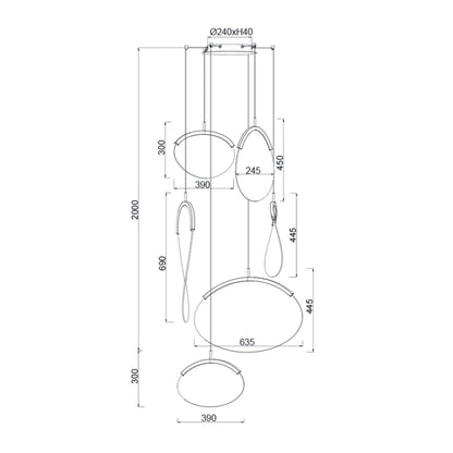 Suspension OASIS 6 lumières Mantra 9644