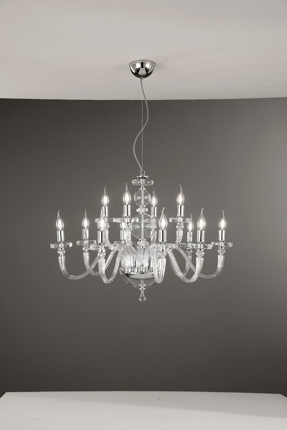 Lustre Mozart transparent 12 lp-mozart-12SP-oro