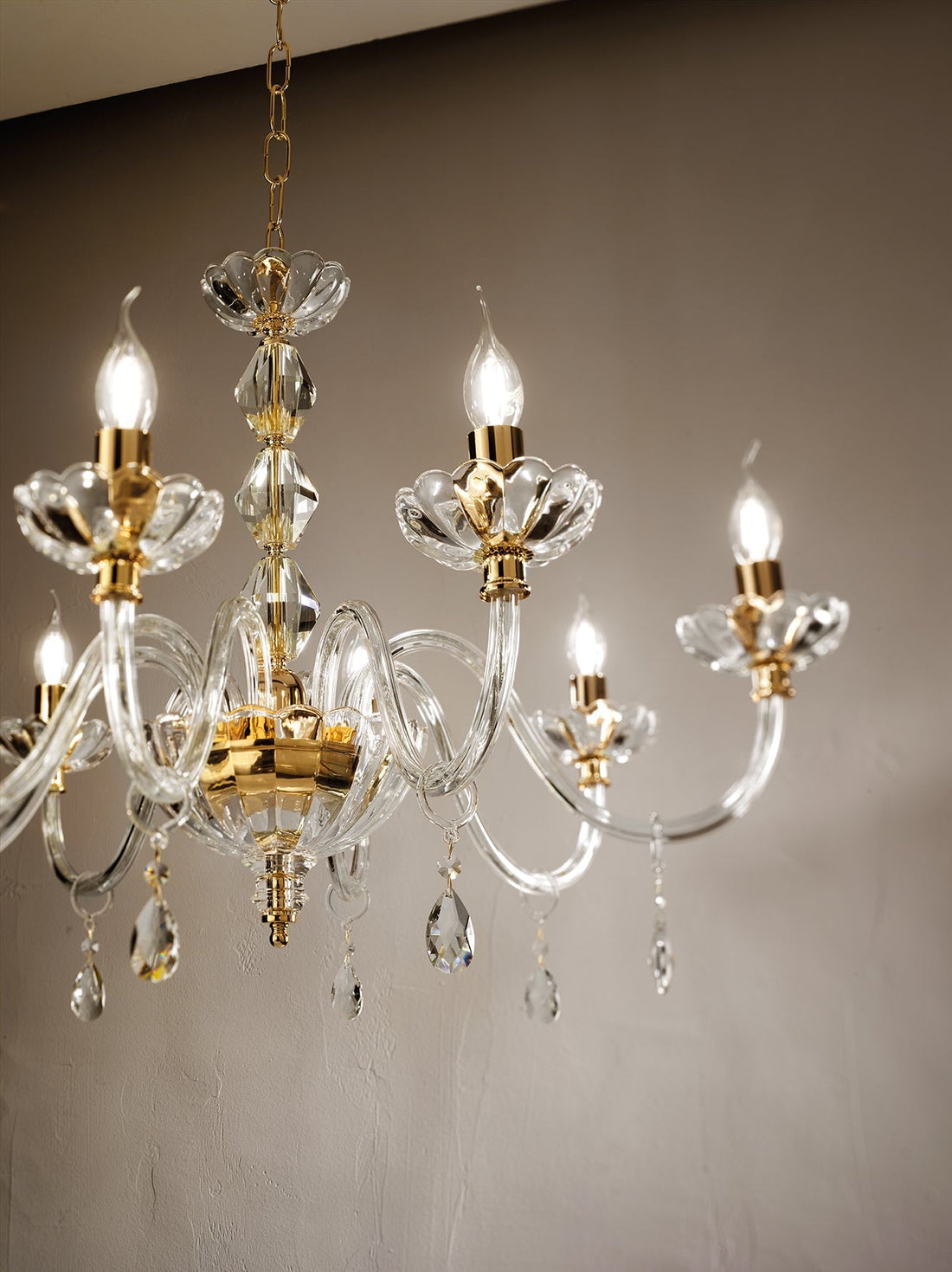 Lustre Camilla transparent 8 lp-camilla-8SP-oro