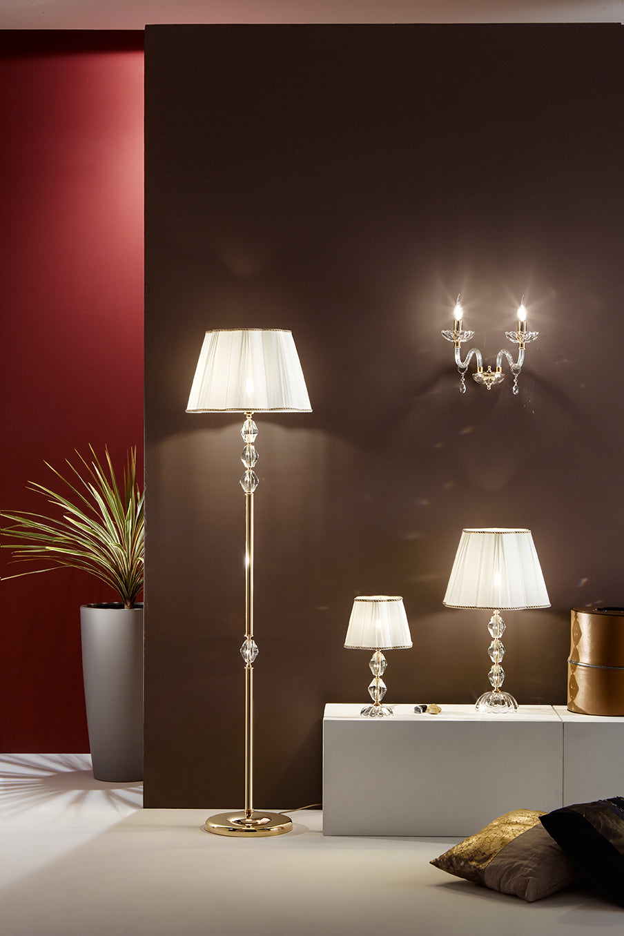 Lampadaire BRIGIDA transparent H179 LOVA PT.BRIGIDA/1