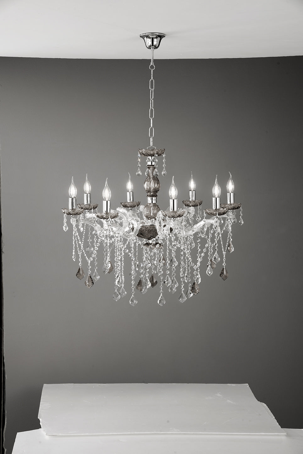 Lustre Versailles gris fumé 10