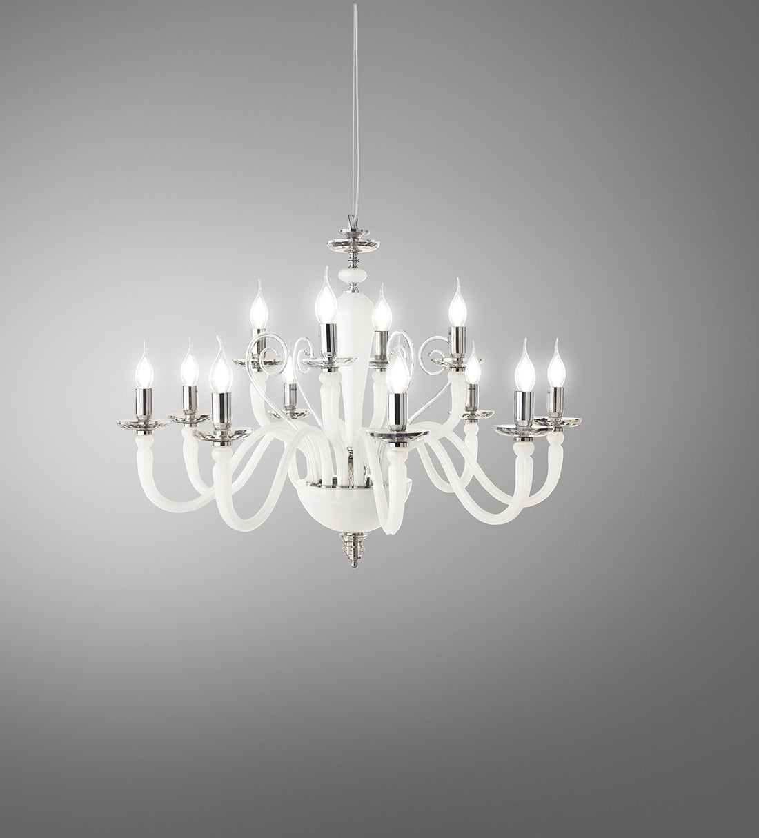 Lustre Victoire blanc 12