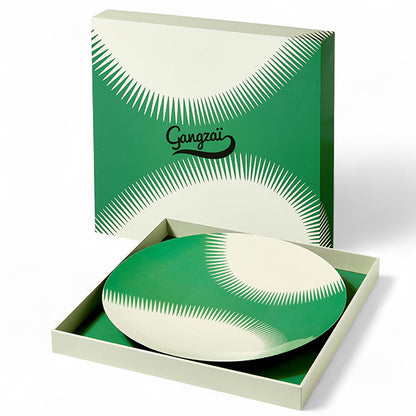 Plateau rond WAVE vert D28 GANGZAI GD659
