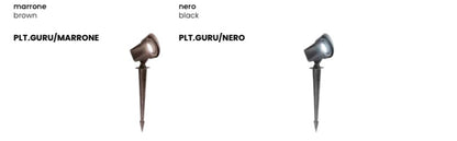 Spot à piquer extérieur GURU aluminium noir  PLT.GURU/NERO