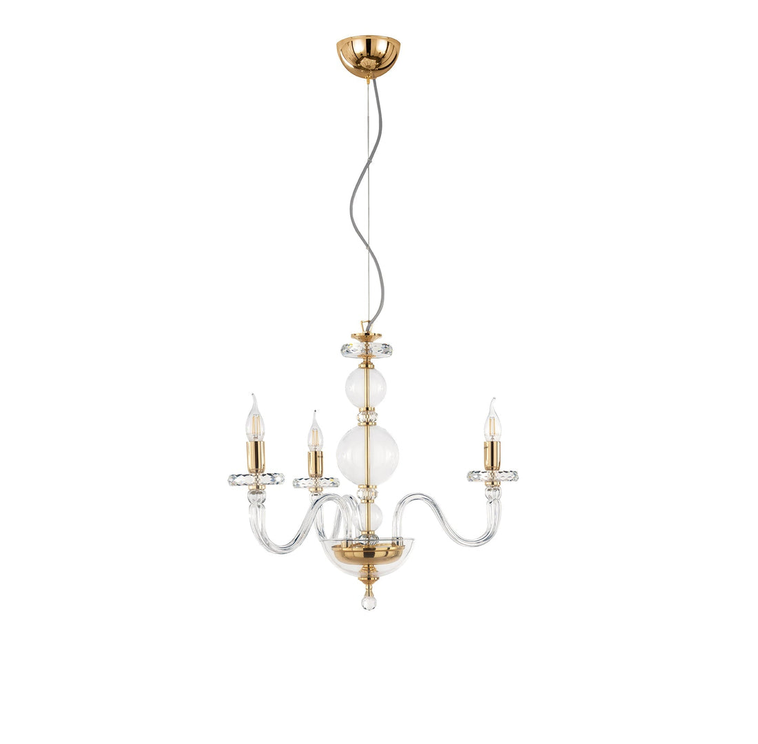 Lustre Mozart transparent 3 lp-mozart-3SP-oro