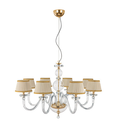 Lustre Mozart transparent 8 lp-mozart-8SP-oro