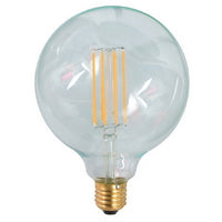 Ampoule globe transparente avec filament led E27 8w 800 lumens 2200k dimmable D12,5 cm