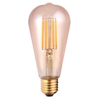 Ampoule cone fumé avec filament led E27 6,5W 650 lumens 2200k.