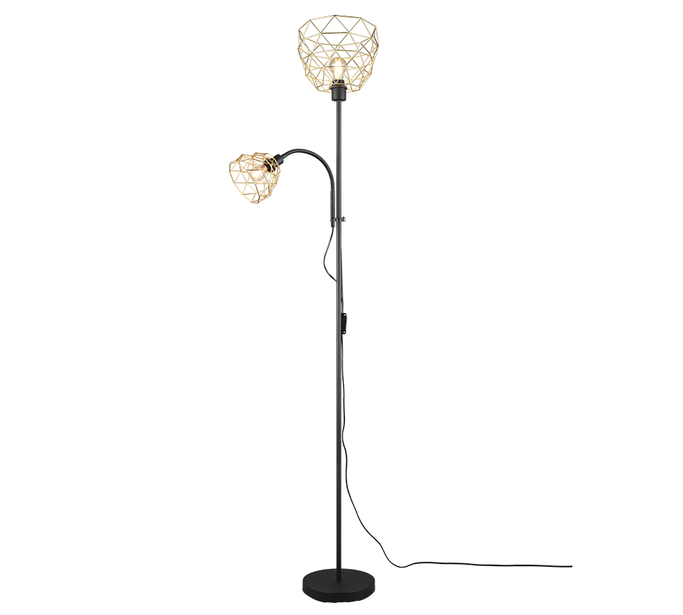 Lampadaire Haval métal noir et or R40712080