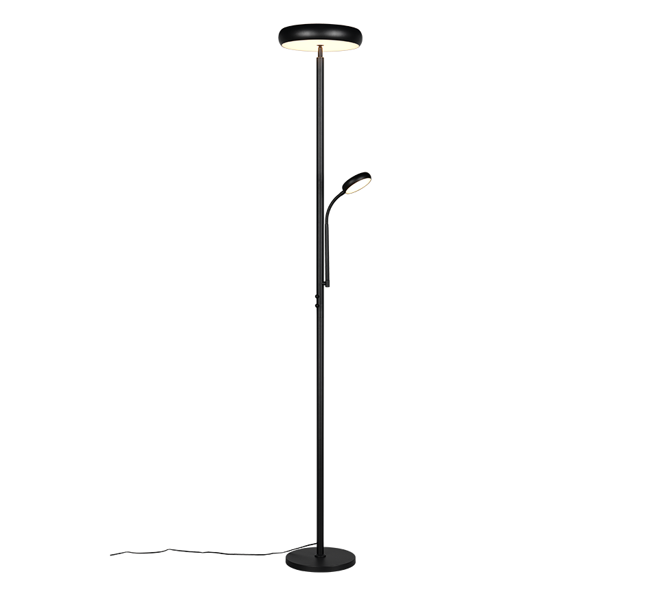 Lampadaire Palermo noir Trio R45741132