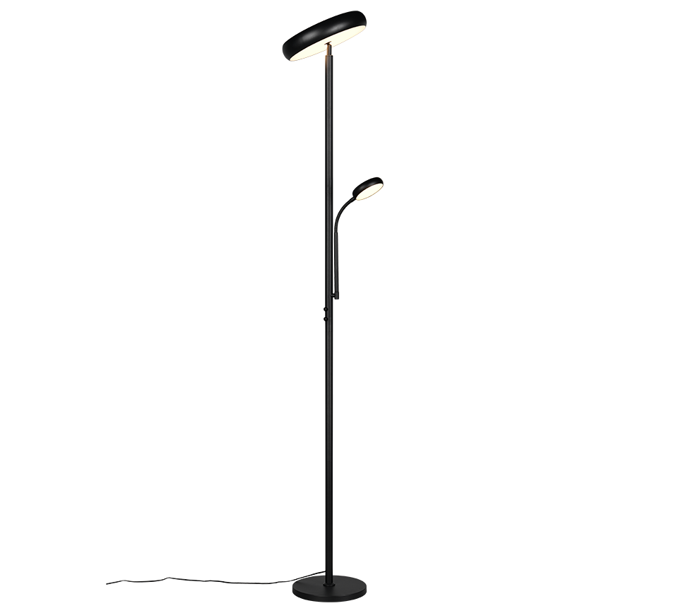 Lampadaire Palermo noir Trio R45741132